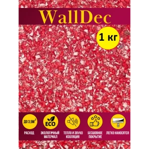 Жидкие обои WallDec Wd 10-1000 рельефные цвет красное дерево 1 кг