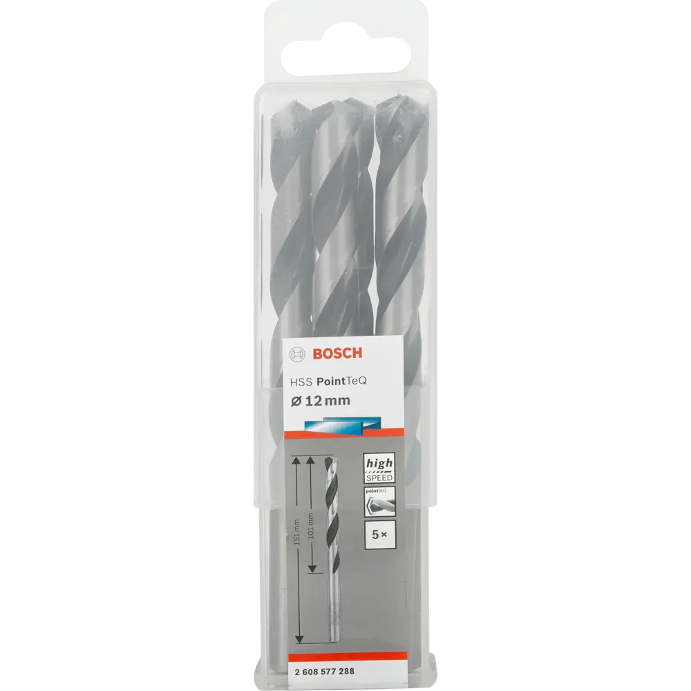 Сверло по металлу Bosch PointTeQ 2608577288 12x151 мм, 5 шт BOSCH PROFESSIONAL STLM-2102689 - Вид №3