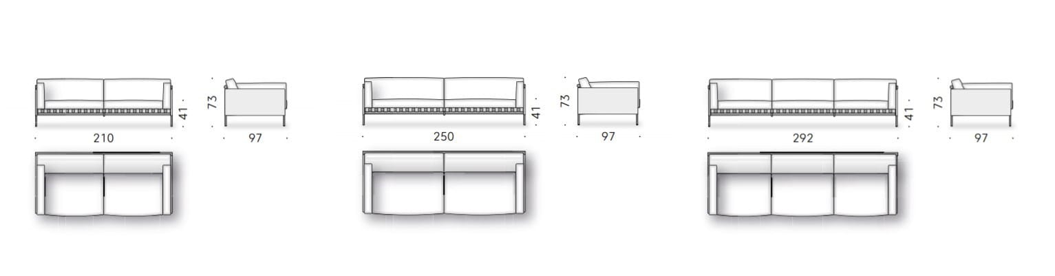 3-местный тканевый диван DE PADOVA Étiquette ARCH-00100065 - Вид №5