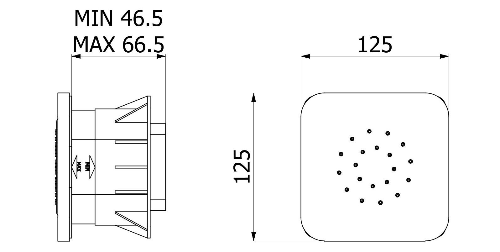 Встраиваемая боковая насадка для душа IB Shower &amp ARCH-00039907 - Вид №2
