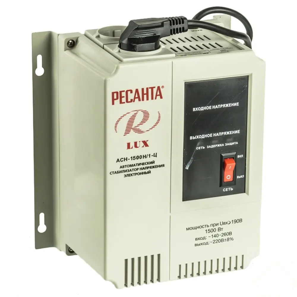 Стабилизатор напряжения настенный Ресанта 1,5 кВт STLM-2004112