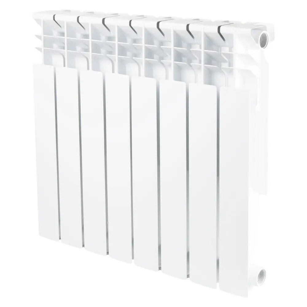 Радиатор Тепломир 500/96 8 секций боковое подключение алюминий белый STLM-2105921 - Вид №1