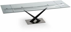 NAOS Раскладной прямоугольный обеденный стол из хрусталя