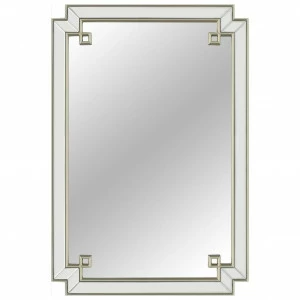 Зеркало настенное 96х65 см серебряное York Gold ART-ZERKALO ДИЗАЙНЕРСКИЕ 00-3884135 Зеркальный;серебро
