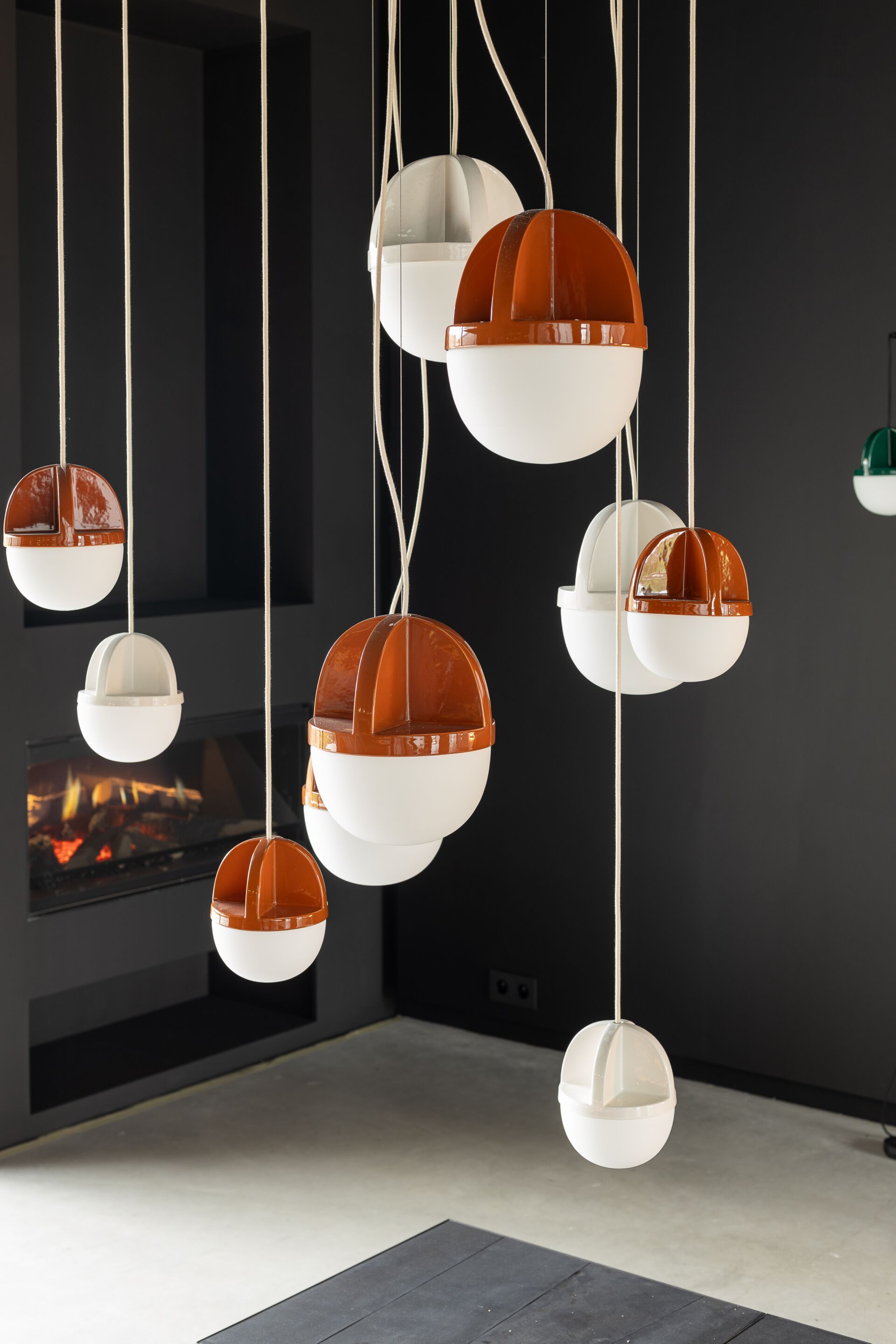 Керамический и стеклянный светодиодный подвесной светильник Hind Rabii Half &amp ARCH-00104703 - Вид №4