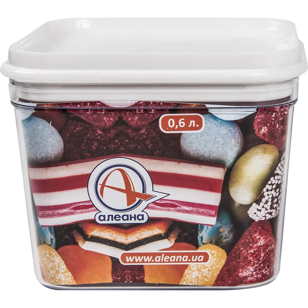 Контейнер для сыпучих продуктов Фикс 11x9.5x11 см 0.6 л пластик цвет прозрачный АЛЕАНА STLM-2050232 - Вид №3