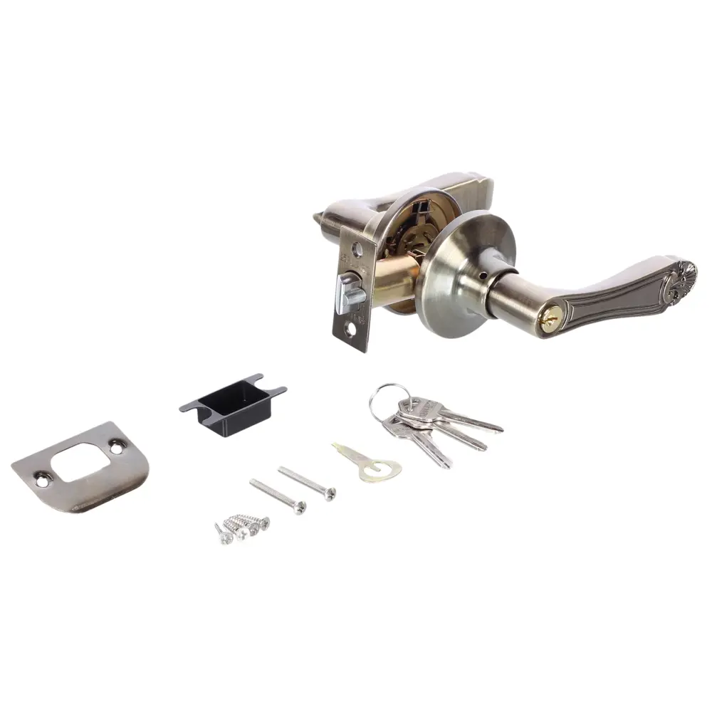 Ручка защелка 637/BL АB-E (бр) кл/фик FUARO STLM-2148104 - Вид №1