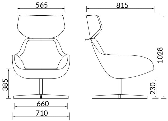 Тканевое вращающееся кресло ALMA DESIGN X Big ARCH-00029818 - Вид №2