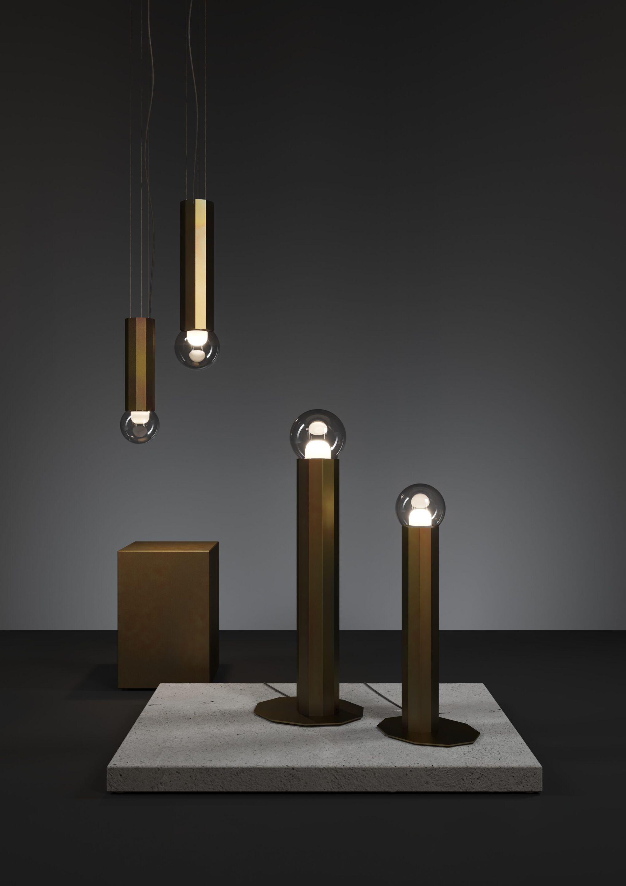 Выдувное стекло и металлический светодиодный подвесной светильник BROKIS Prisma ARCH-00087966 - Вид №23