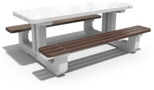 ENCHO ENCHEV - ETE Стол для пикника из бетона и дерева  220