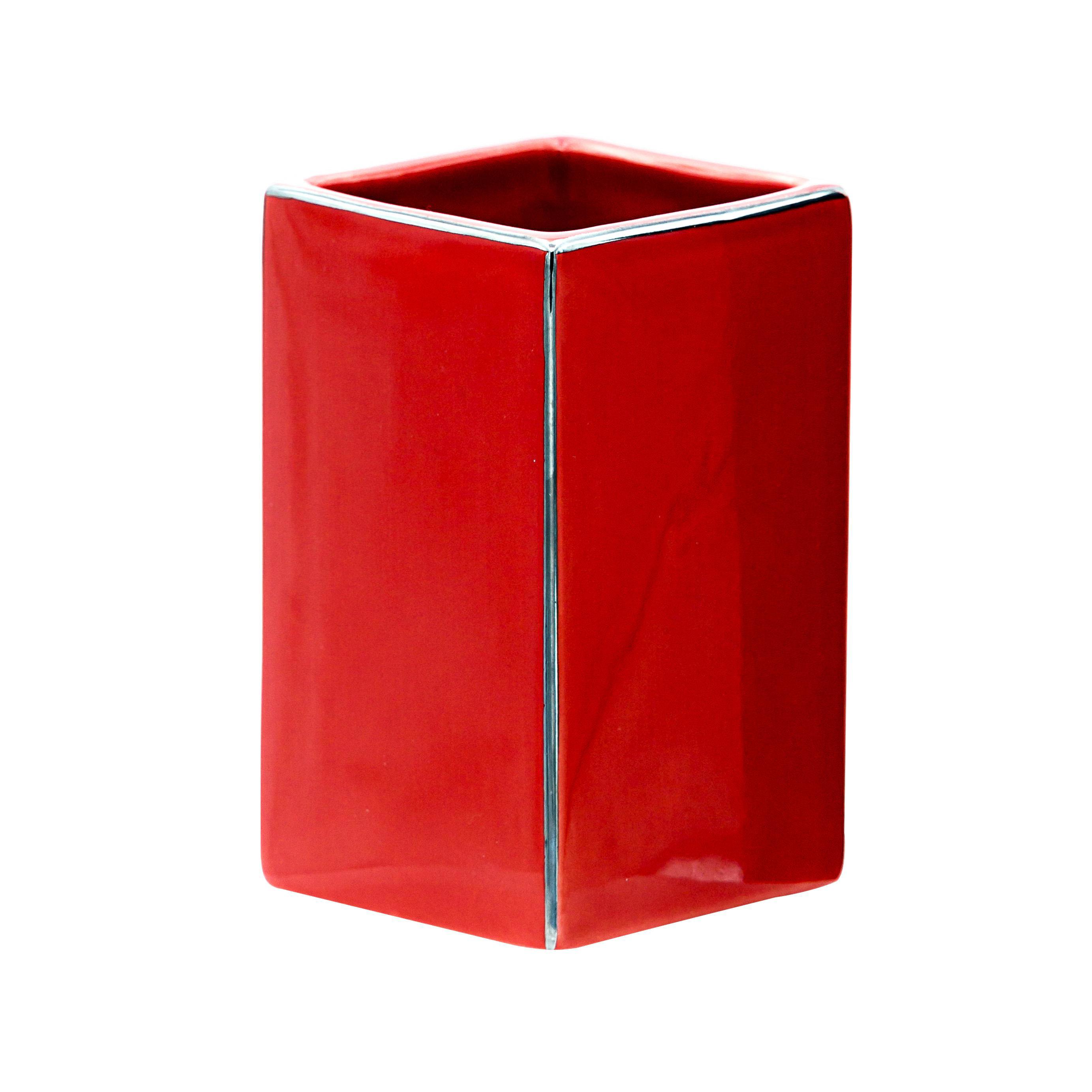 90281848 Стакан для ванной керамика цвет красный Chichi STLM-0167097 RIDDER