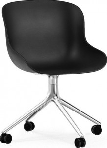 604570 Стул Swivel 4W Aluminium / Black Normann Copenhagen Hyg