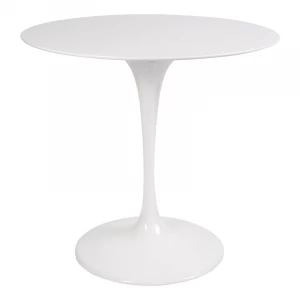 Обеденный стол круглый белый глянцевый 80 см Eero Saarinen Style Tulip Table SOHO DESIGN TULIP 131560 Белый