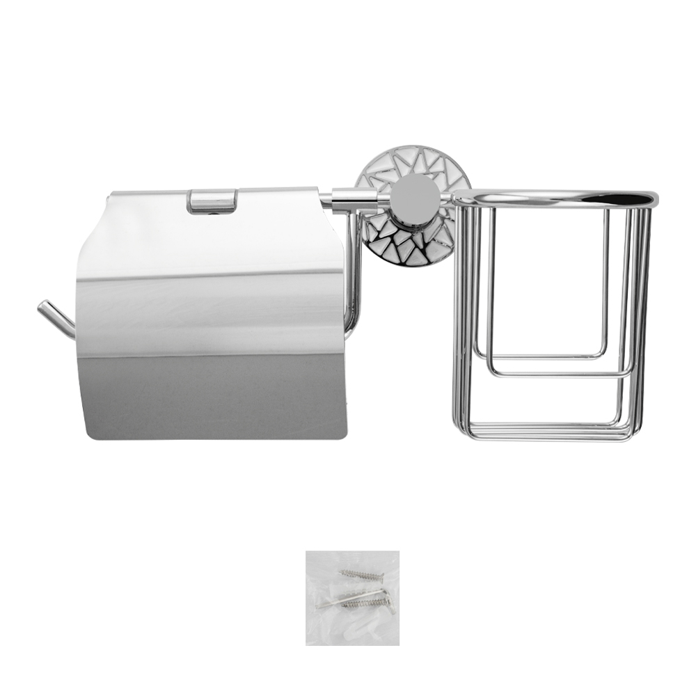 GFmark - Держатель освежителя воздуха и туалетной бумаги с экраном, с БЕЛОЙ МОЗАИКОЙ, код: 3216  - Вид №3