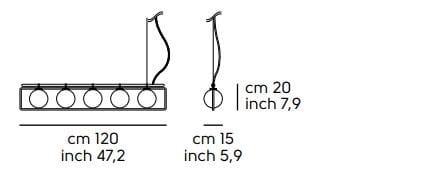 Подвесной светильник из матового стекла Midj Suspense ARCH-00006247 - Вид №1