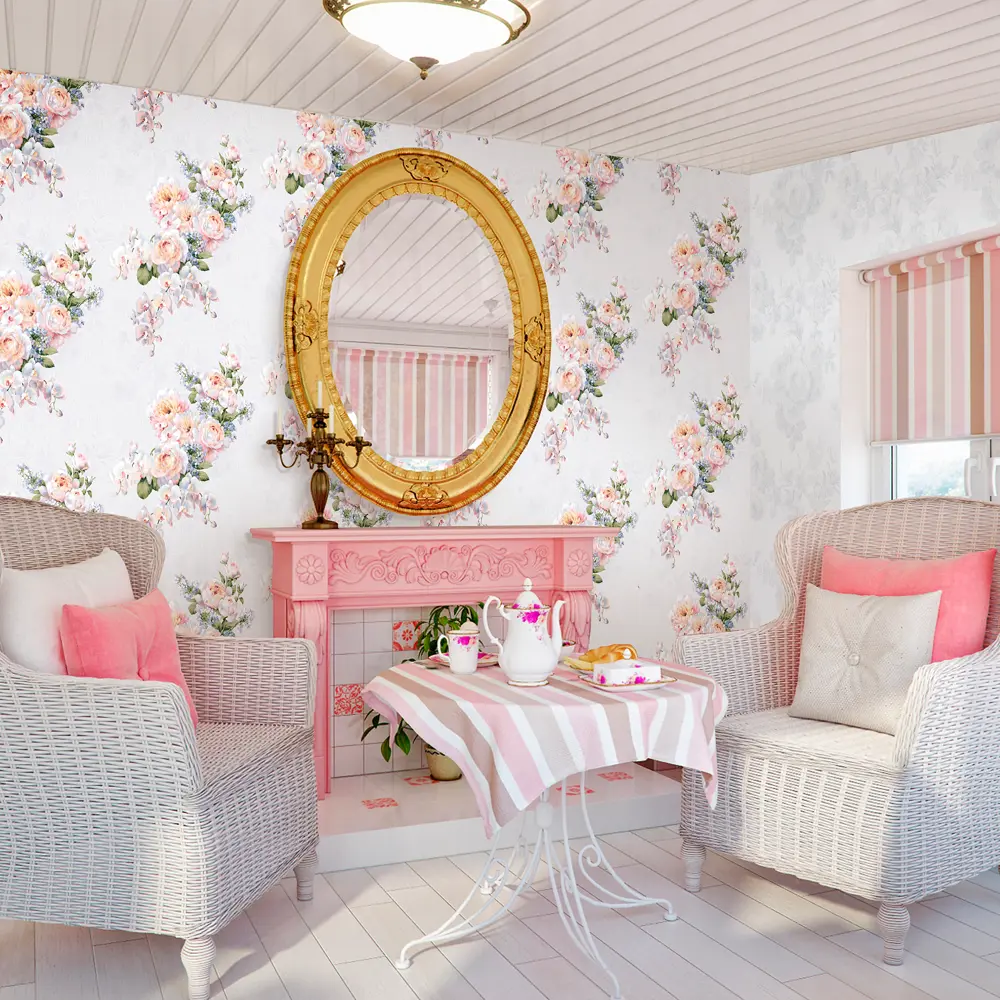 ELYSIUM Флизелиновые обои Рассвет белый - элегантность в каждой детали 83236181 STLM-0039696 - Вид №3