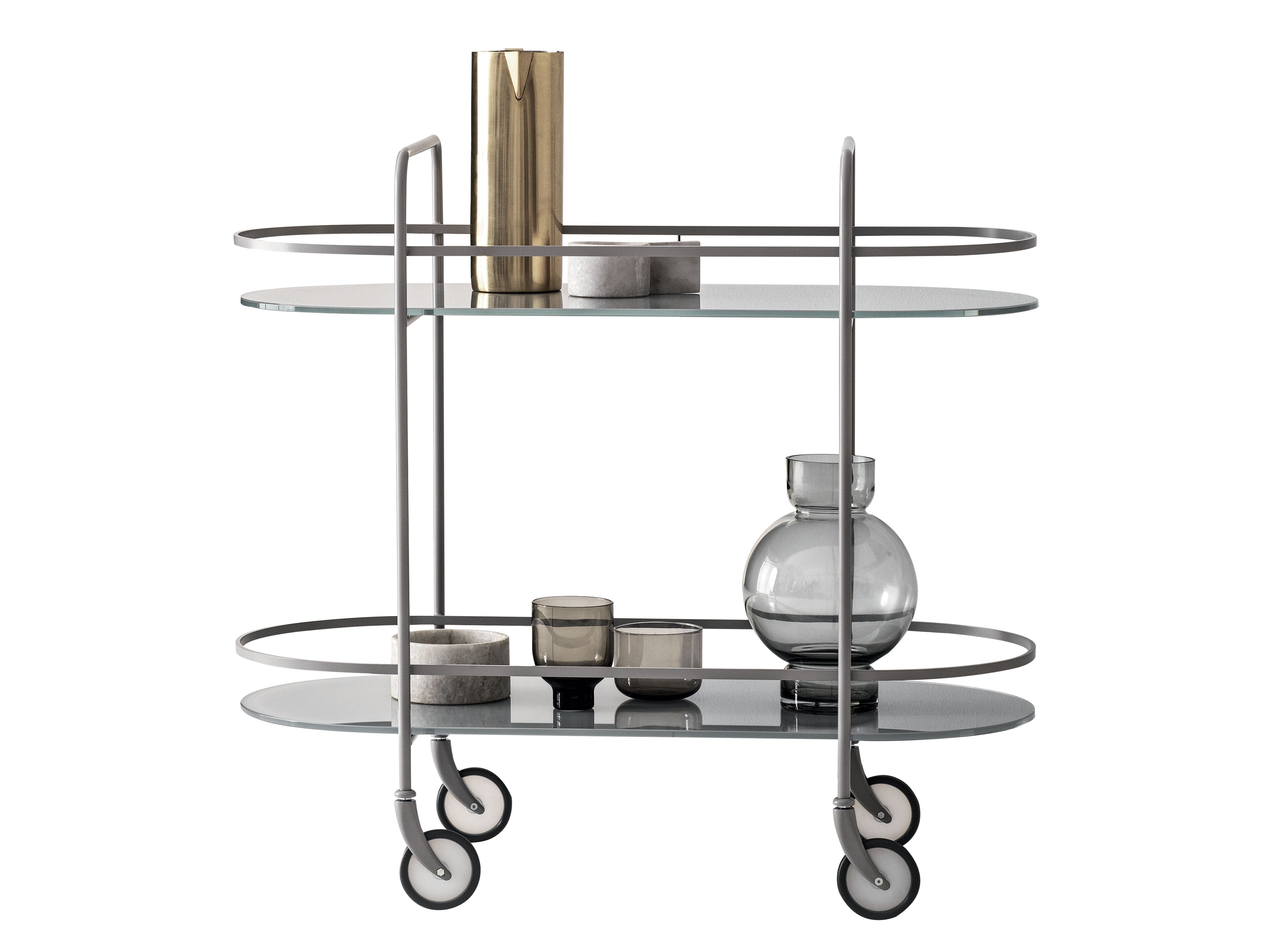 Тележка для еды из стали и хрусталя Bontempi Casa CHIC ARCH-00016782