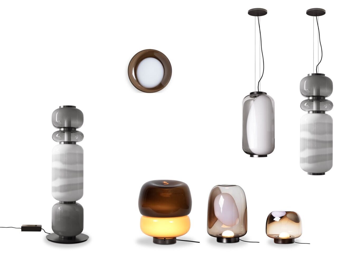 Светодиодный настенный светильник из дутого стекла Baxter Хайку ARCH-00087693 - Вид №9