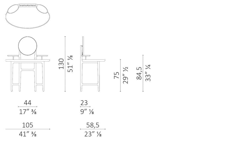 Деревянный туалетный столик Poltrona Frau коллекция-мебель и аксессуары ARCH-00006657 - Вид №19