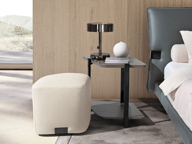 Кожаная двуспальная кровать с мягким изголовьем Max Divani ARCH-00115128 - Вид №7