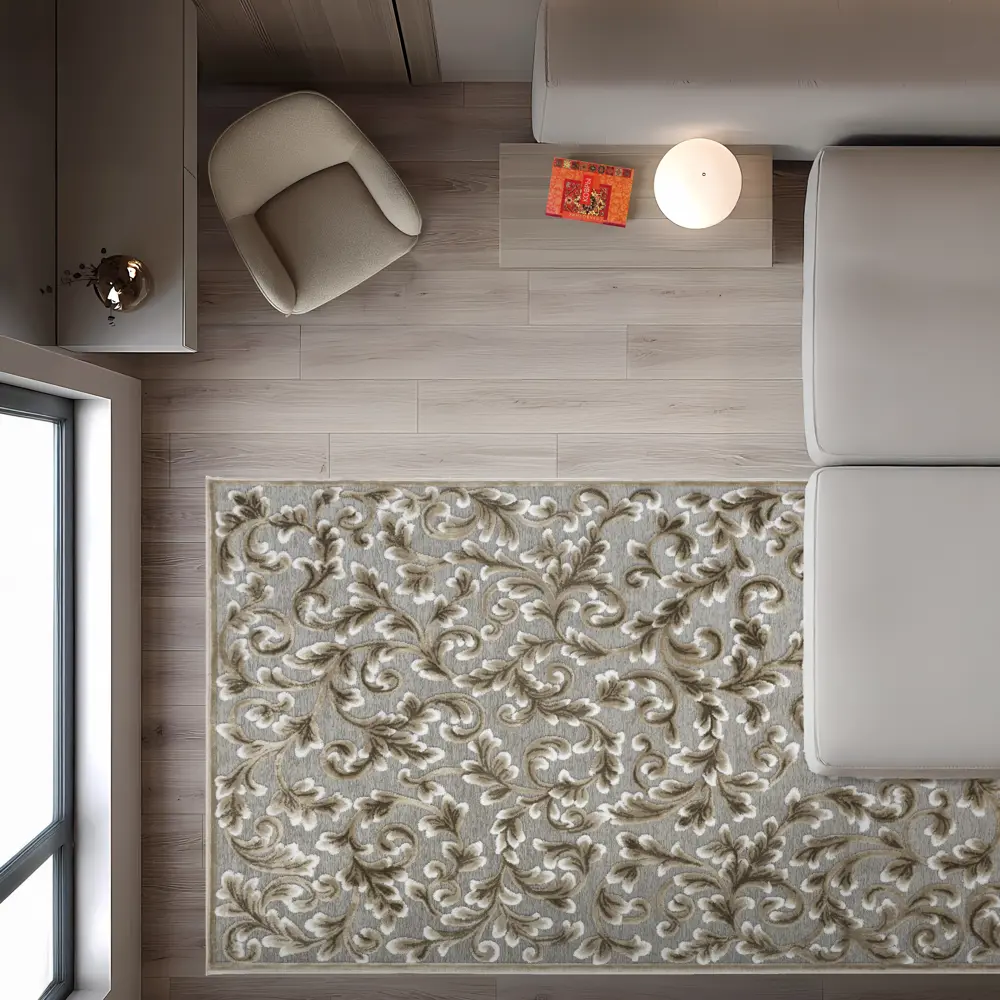 Ковер Роялтафт Шенилл 150x230 см полипропилен 84510_88 цвет серый STLM-2040268