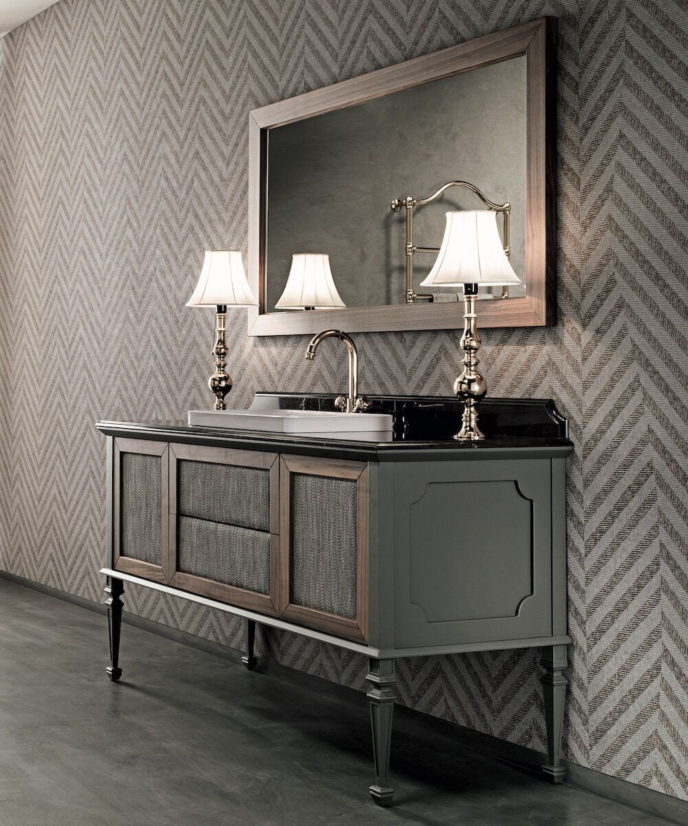 Напольный умывальник с зеркалом Gaia Mobili Classic ARCH-00129385 - Вид №1