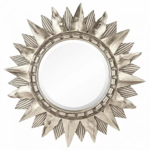 Зеркало-солнце 85 см античное серебро Sol Silver ART-ZERKALO ДИЗАЙНЕРСКИЕ 00-3884074 Зеркальный;серебро