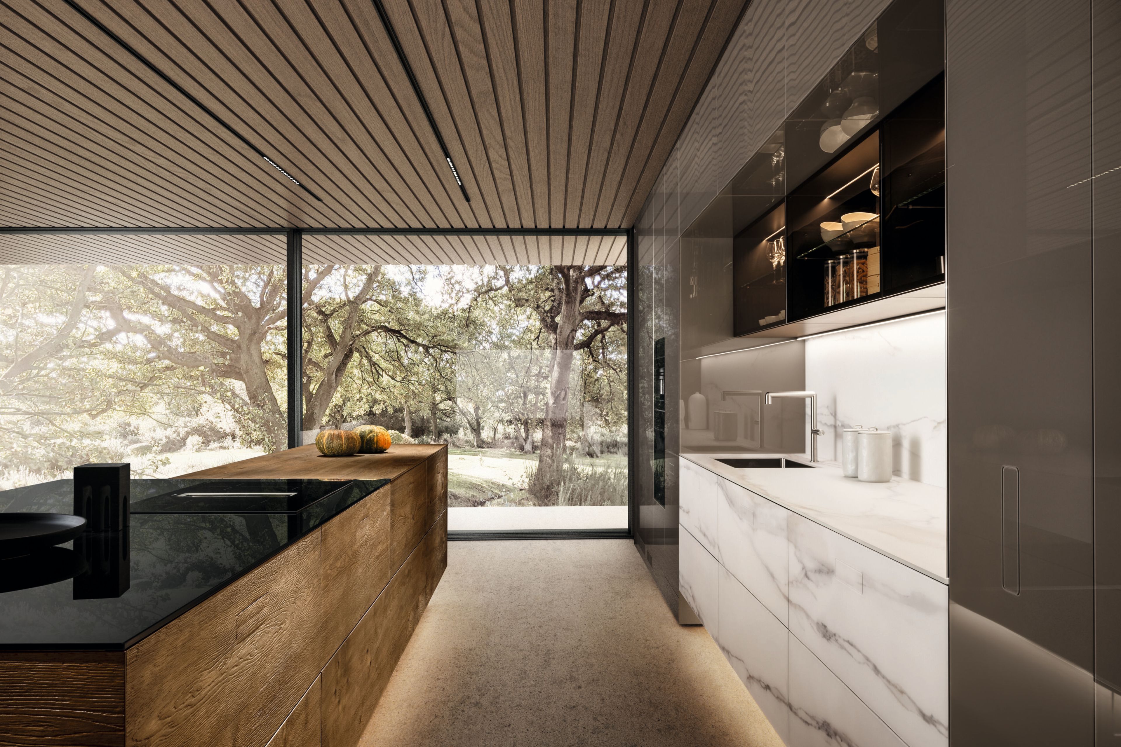 Встроенная кухня с островом Lago 36e8 ARCH-00081267 - Вид №6