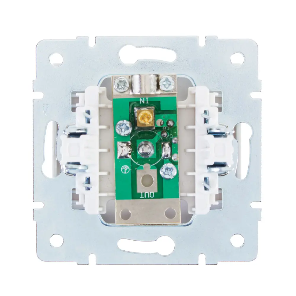 ТВ-розетка оконечная встраиваемая Lezard Rain шлейф, цвет белый STLM-2140610 - Вид №3