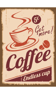 90580427 Рекламный плакат Просто Постер Кофе Endless cup coffee 40x50см в раме STLM-0293705 Santreyd