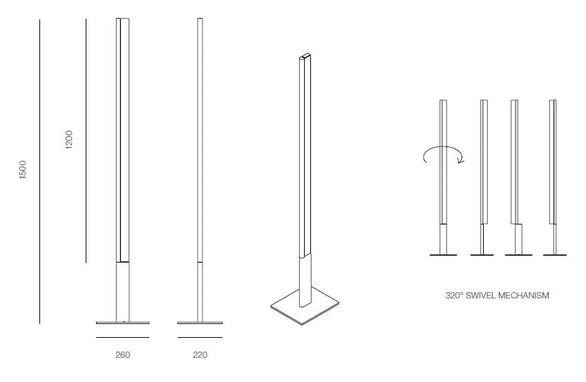 Кристалл регулируемый светодиодный торшер Rakumba Napier ARCH-00068714 - Вид №6