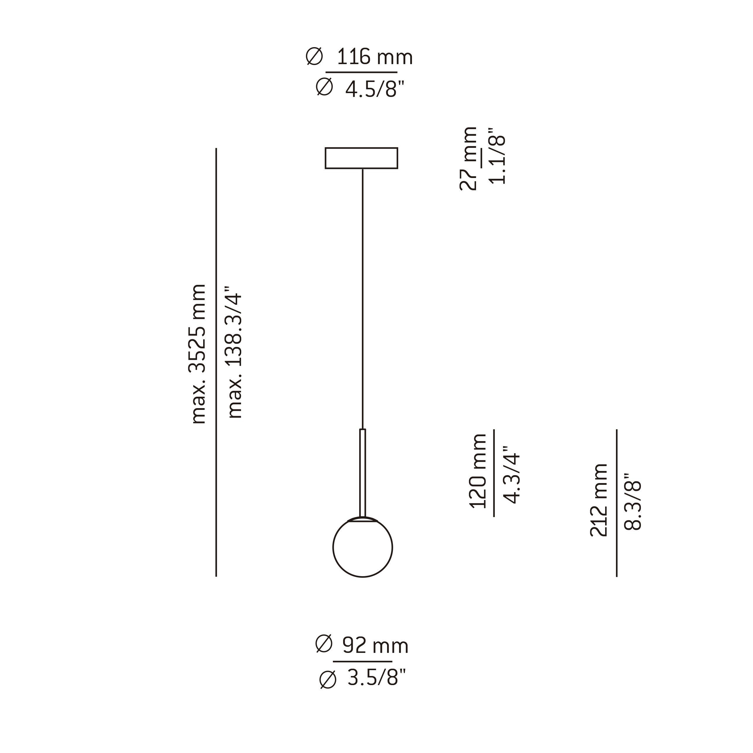 Металлический и стеклянный светодиодный подвесной светильник Estiluz ARCH-00077553 - Вид №11
