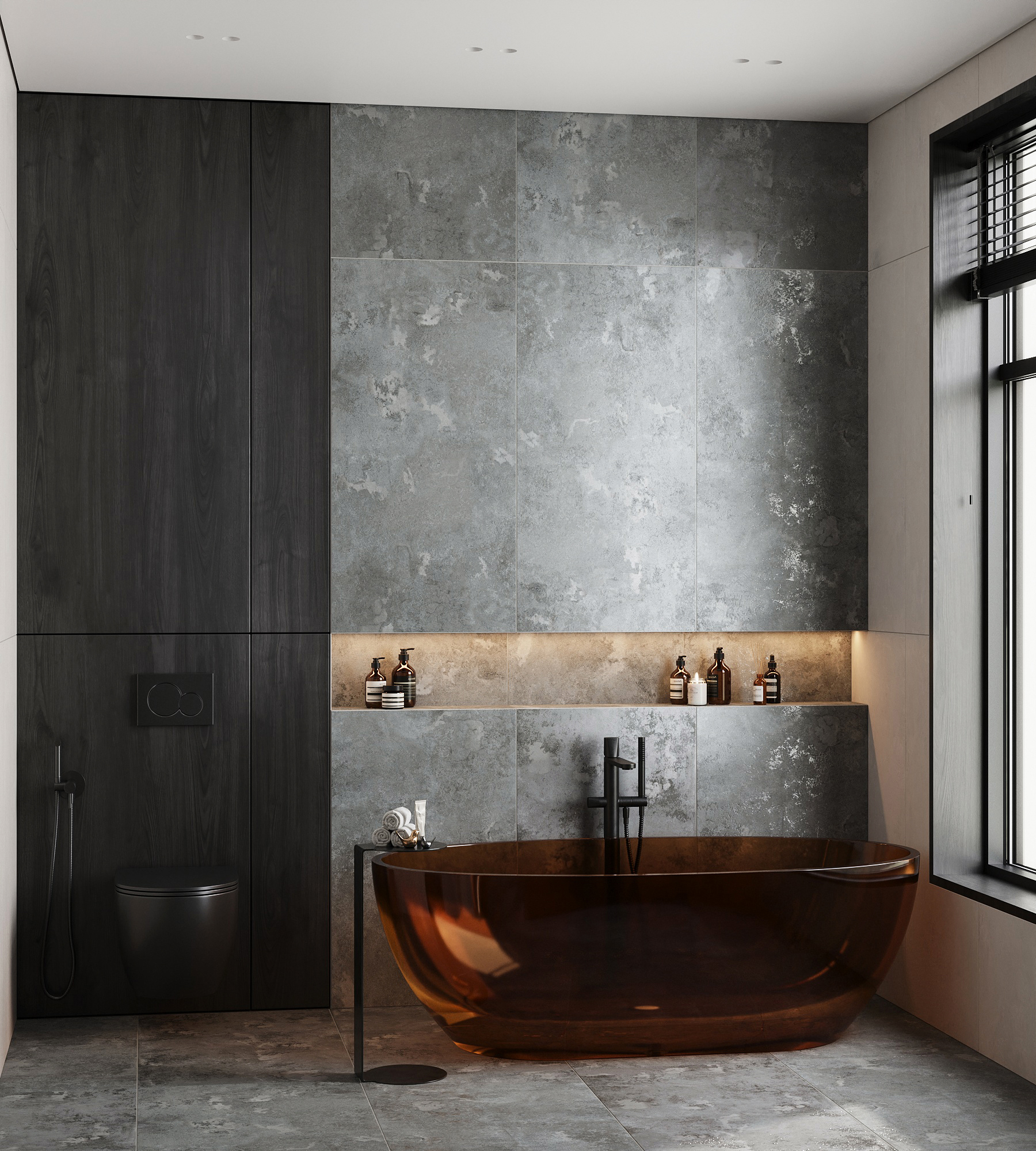 Керамогранит ERAGON DARK GREY 60х120 Arcadia Ceramica GI8002-A - Вид №2