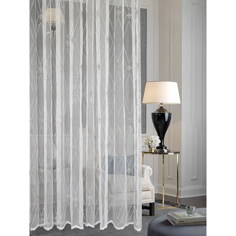 Тюль на ленте Сиена 250x260 см цвет бело-серебристый 88109984 STLM-2009328 MIAMOZA  - Вид №2