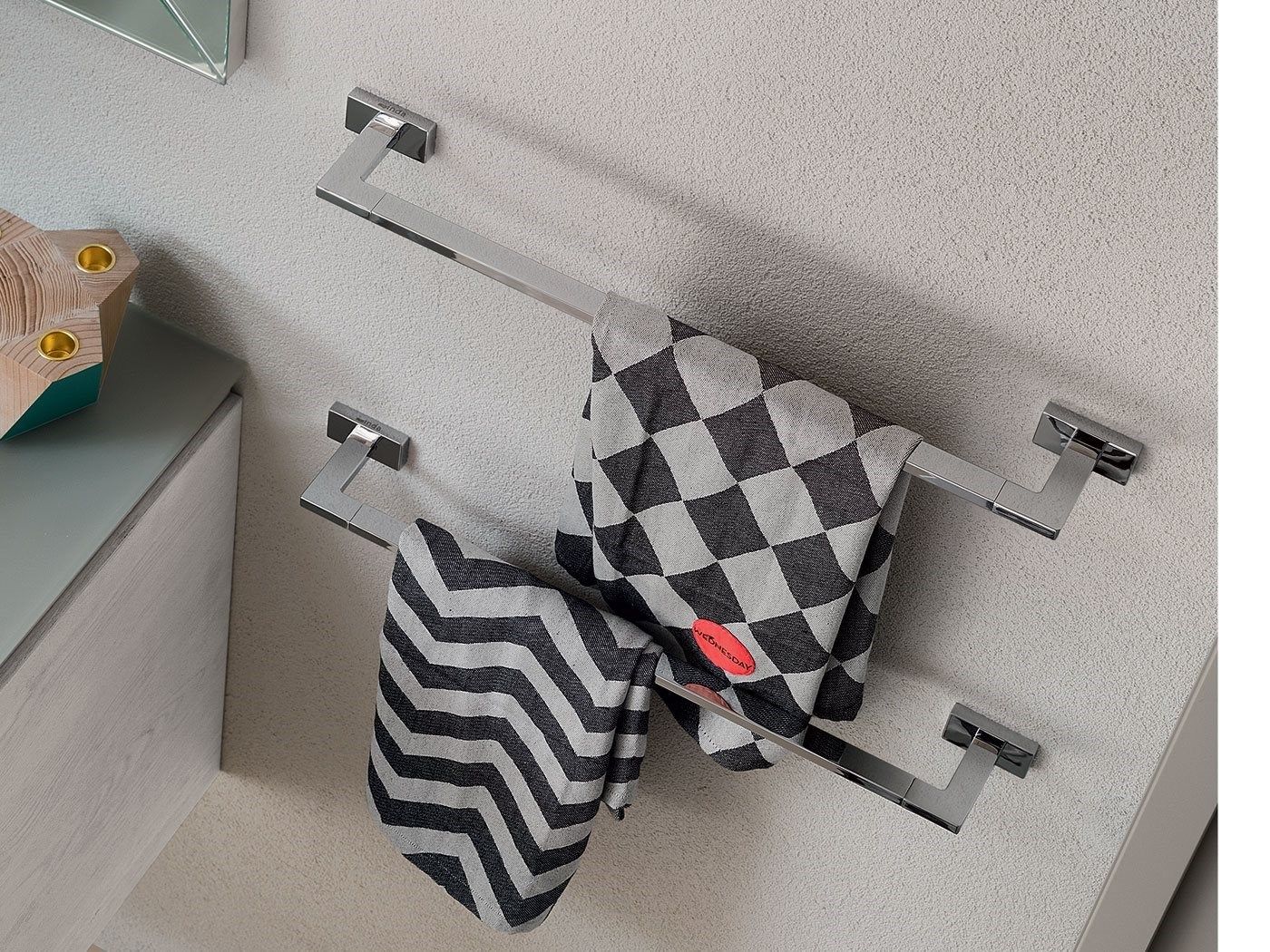 Держатель для полотенец из хромированной латуни INDA® ARCH-00056502 - Вид №1