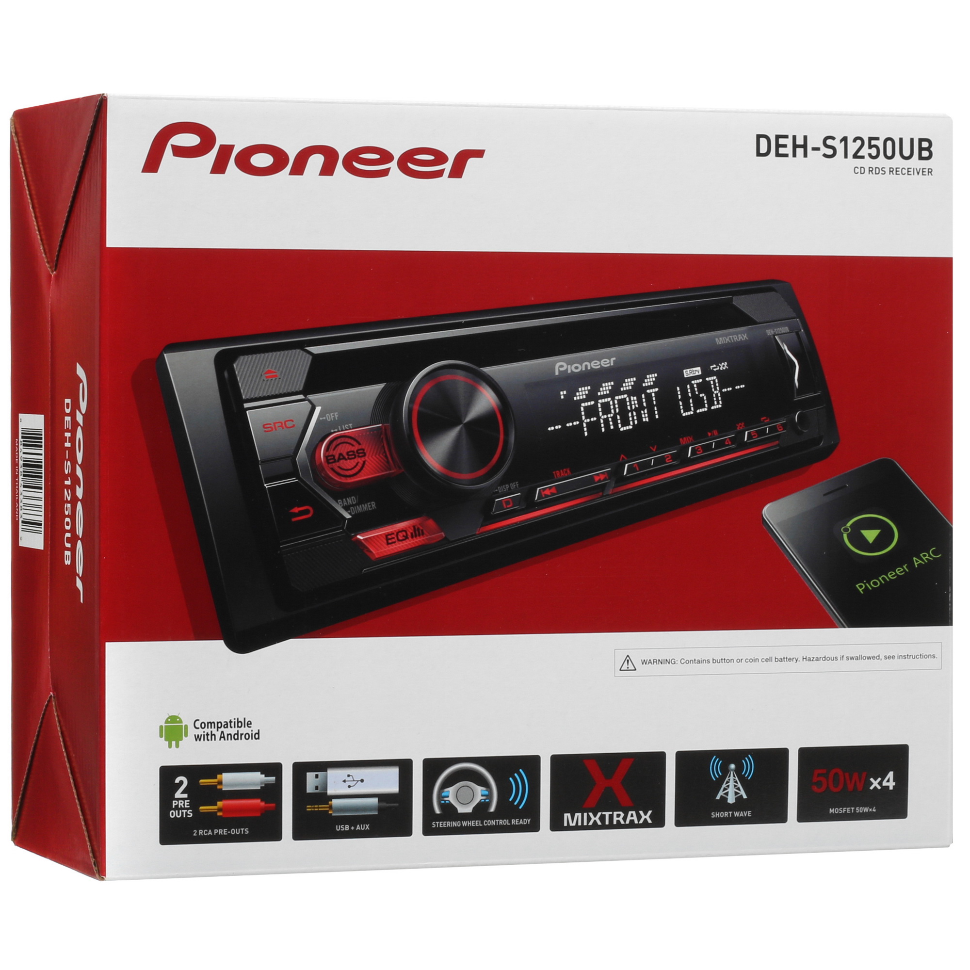 5094810 Автопроигрыватель Pioneer DEH-S1250UB STDN-0017732 - Вид №8