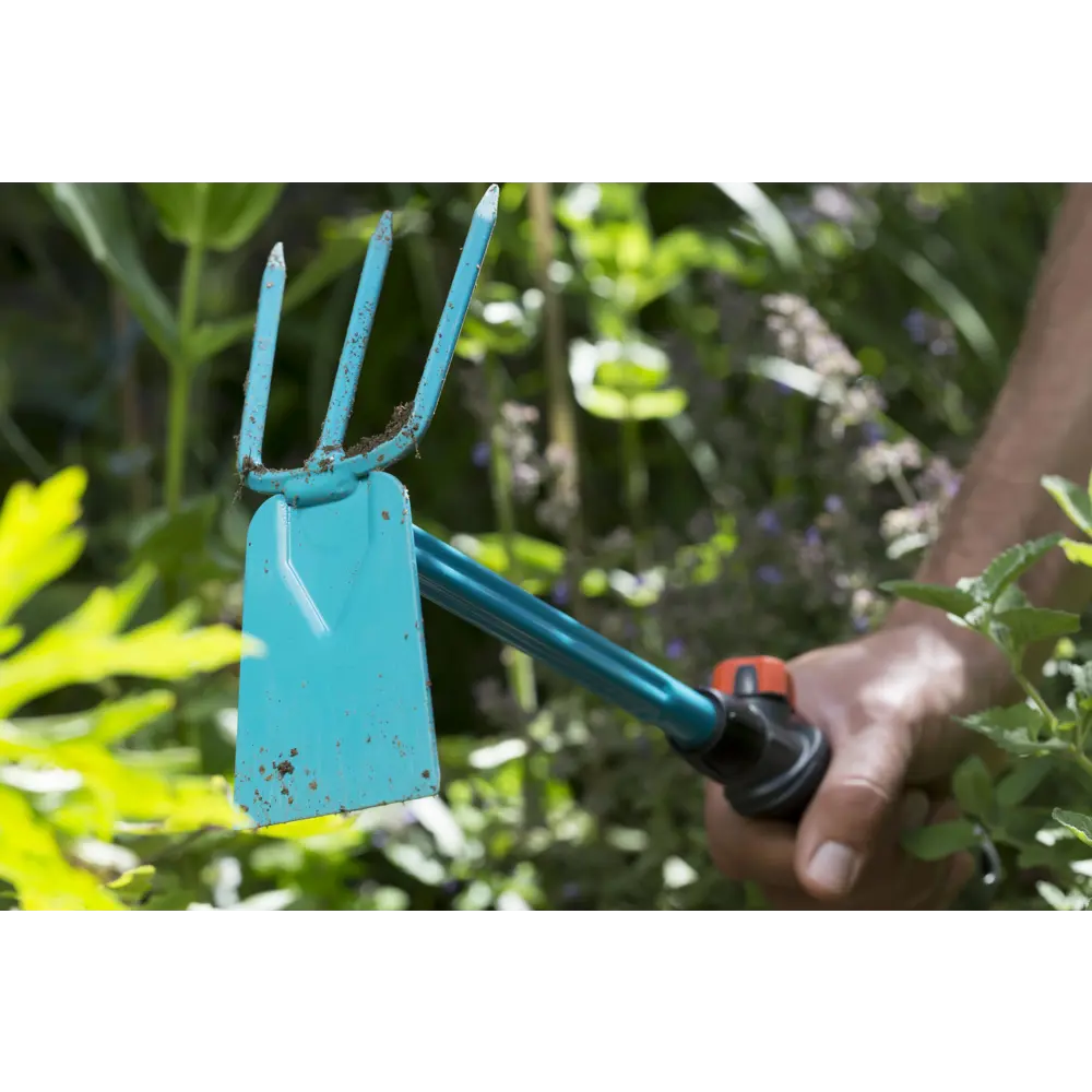 Мотыжка Gardena насадка комби, 3 зубца, 6.5 см пластик/сталь синий/черный STLM-2147854 - Вид №4