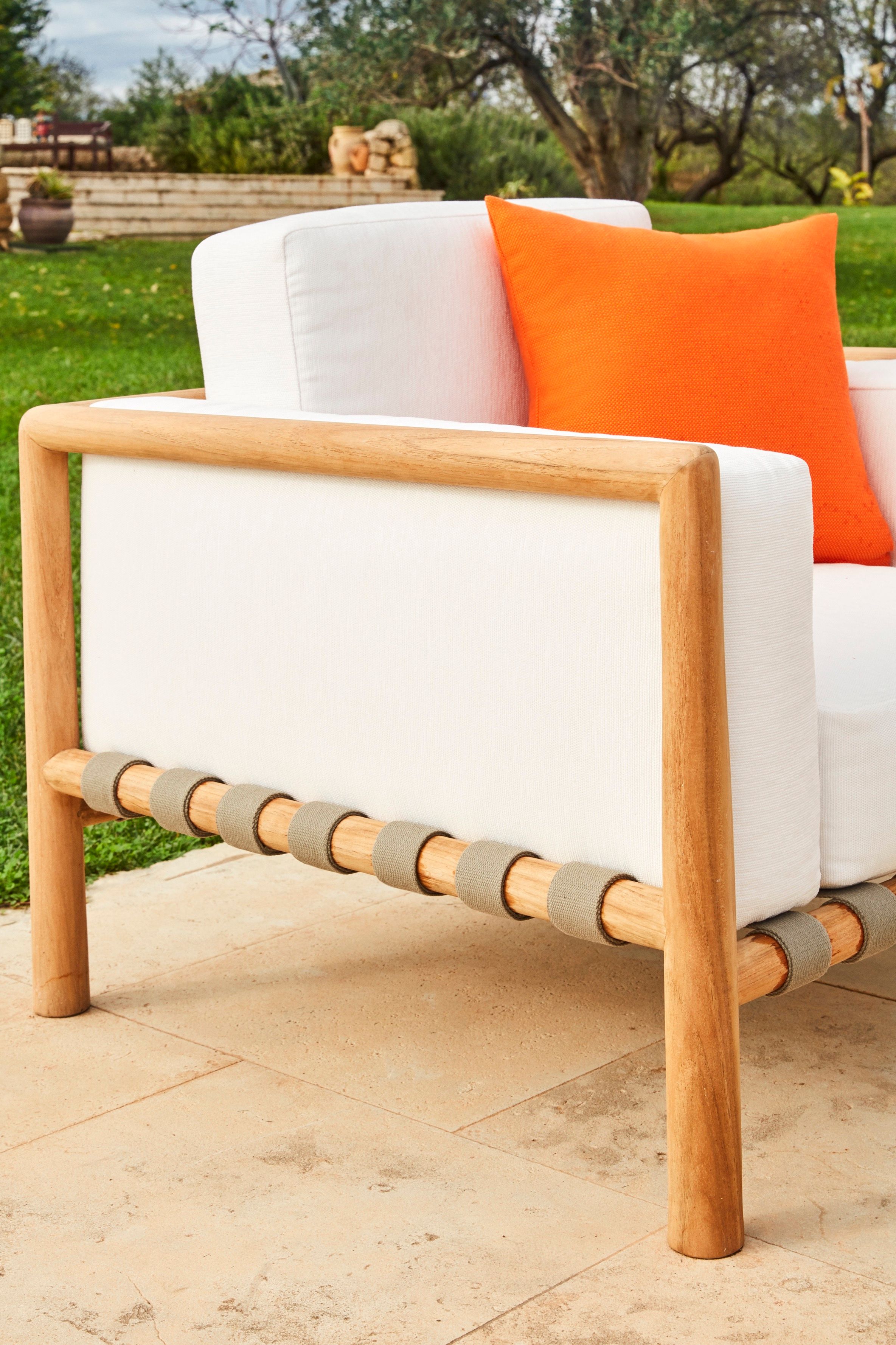 Садовое кресло из тикового дерева и акриловой ткани Unopiù Pevero ARCH-00103625 - Вид №2