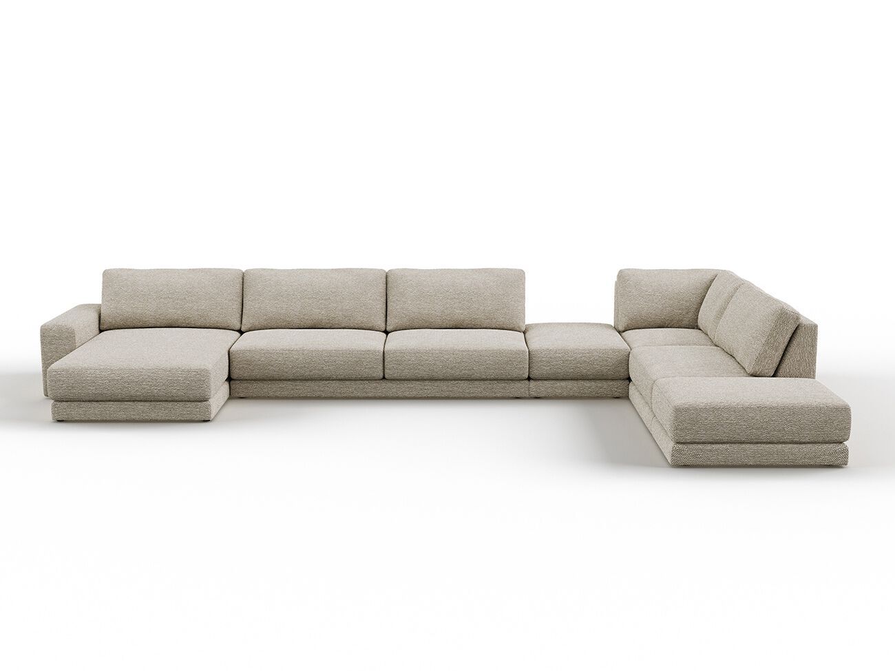 Угловой диван из ткани с полуостровом DÔME DECO Awaken ARCH-00099055