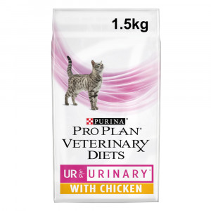 ПР0033161 Корм для кошек Veterinary Diets UR St/Ox при болезни нижних отделов мочевыводящих путей, курица сух. 1,5кг Pro Plan