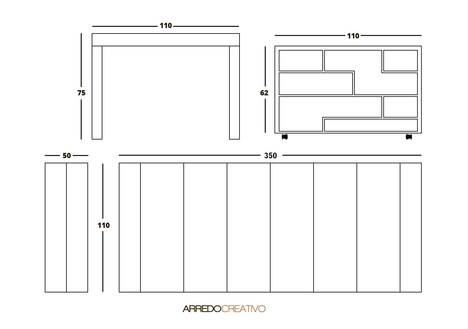 Выдвижной выдвижной консольный стол Arredo Creativo ARCH-00028758 - Вид №6
