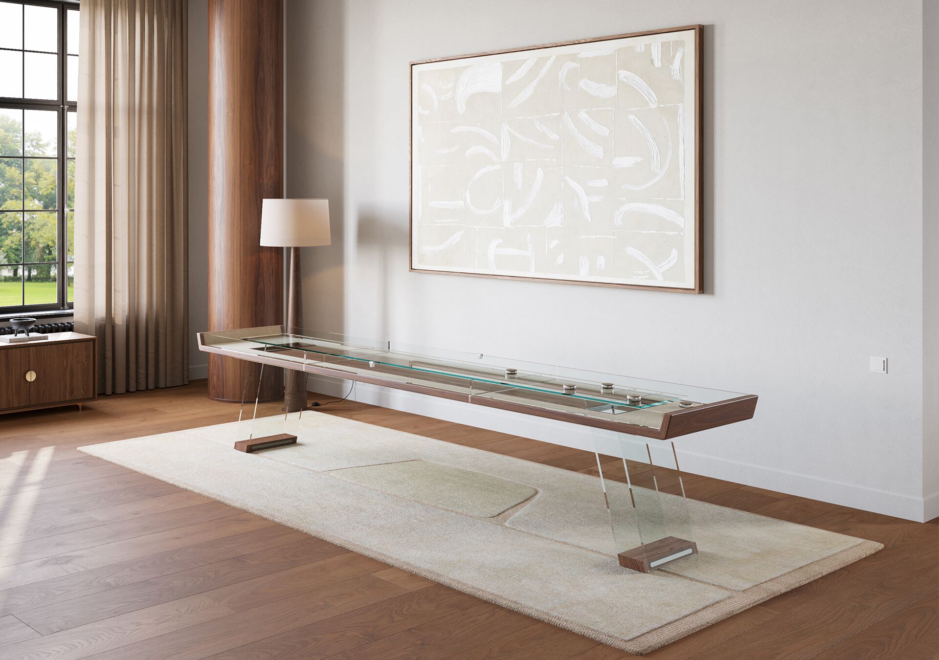 Стол для Шаффлборда из массива дерева и стекла Impatia ARCH-00098020 - Вид №8