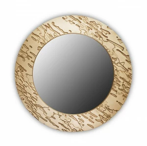 Золотое зеркало круглое настенное FASHION RIZO IN SHAPE FASHION 00-3860144 Золото