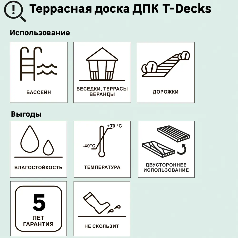 87036575 Террасная доска ДПК T-Decks цвет Графит 150x25x3000 мм двусторонняя вельвет/структура древесины 0.45 м² STLM-1384511  - Вид №8