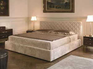 Longhi Двуспальная кровать из ткани с мягким изголовьем Loveluxe 2014 – royal collection W 820