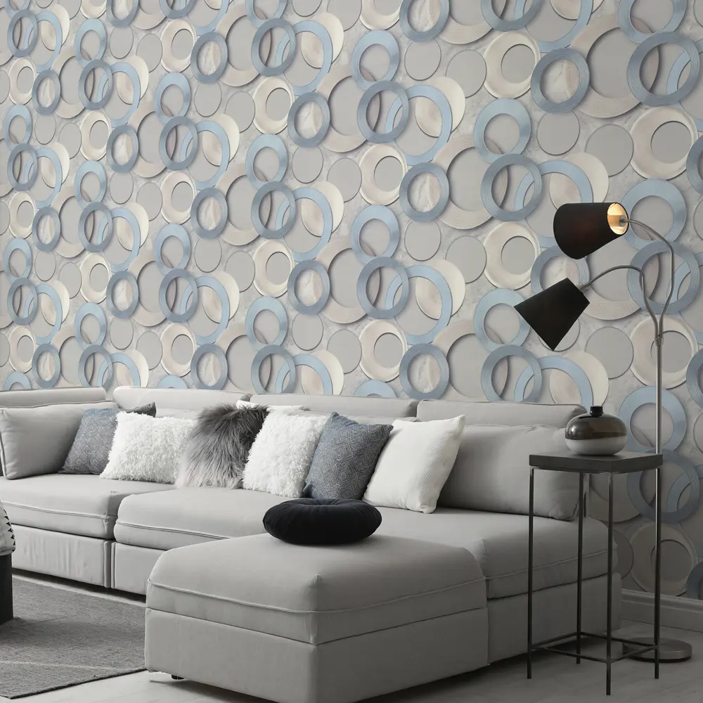 Обои флизелиновые Wall Decor Турин голубые 1.06 м 75156-26 STLM-2190456 - Вид №3