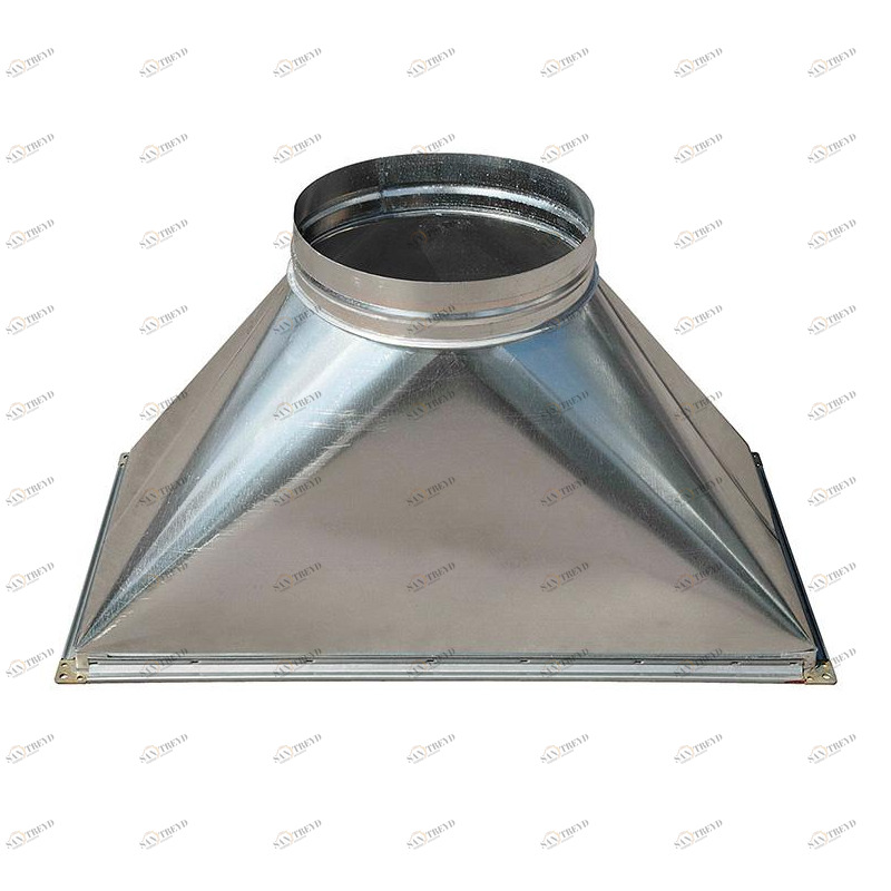 Переход c прямоугольного на круглое сечение (оц. сталь) 500х250-d250 Santreyd sun-id-682496