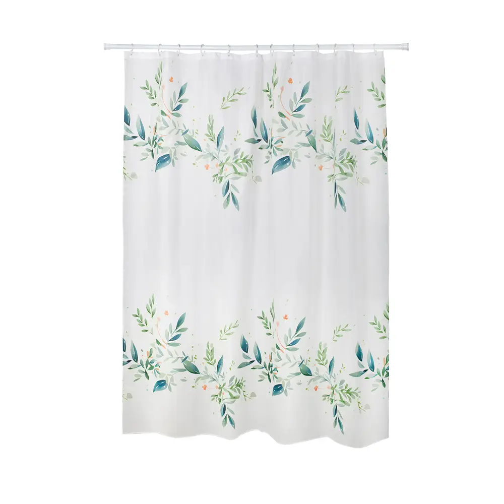 89380334 Штора для ванной Iddis Leaves LM13P18i11 200x180 см полиэстер цвет белый STLM-1566475