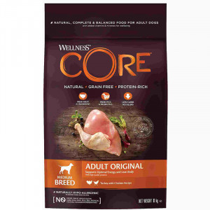 ПР0053619 Корм для собак Core для средних пород, индейка с курицей сух. 10кг Wellness
