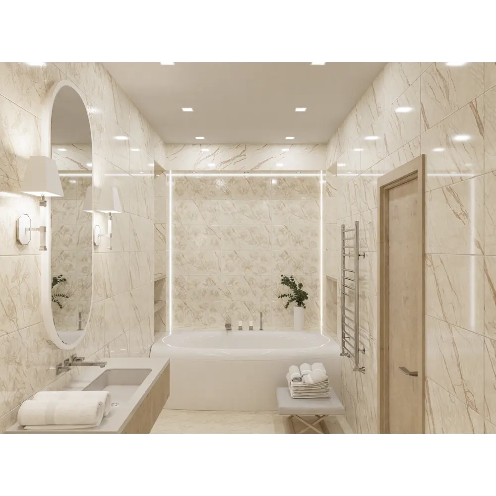 Azori Forest Lucido Flow: настенная плитка с бежевым мраморным эффектом 87112446 STLM-0073394 - Вид №9